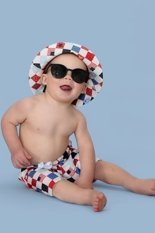 HOME OF THE FREE CHECKERS DREAM BUCKET HAT