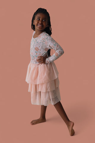 AUTUMN BLOSSOM LONG SLEEVE DREAM TUTU DRESS