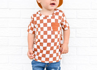 COPPER CHECKERS DREAM POCKET TEE