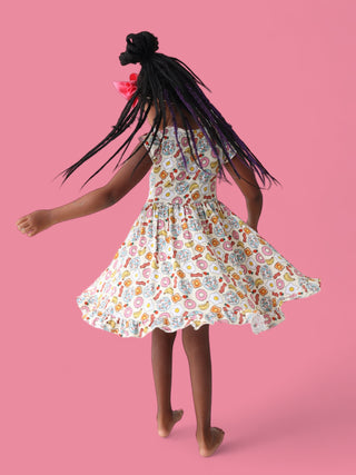 BALANCED BREAKFAST DREAM RUFFLE DRESS