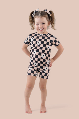 RETRO DAISY CHECKS DREAM SHORT SET