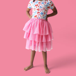 RED, WHITE AND BOWS DREAM TUTU DRESS
