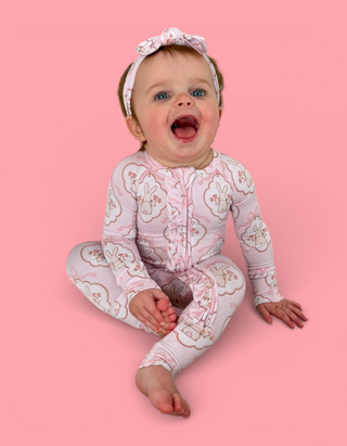 BUNNY BOW BLOSSOMS DREAM RUFFLE ROMPER