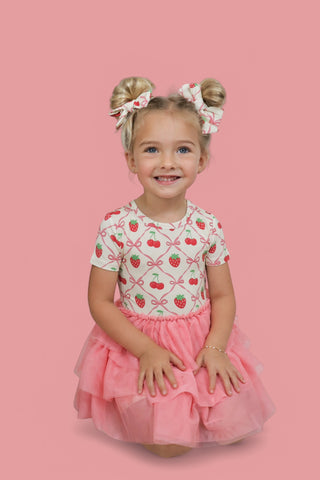 CHERRY BOW BERRY DREAM BOW HAIR CLIPS