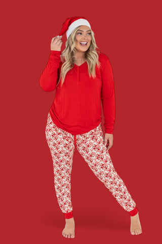 JOLLY SANTA CHECKERS WOMEN’S JOGGER DREAM SET