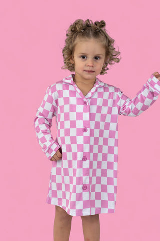 BUBBLEGUM CHECKERS GIRL'S DREAM GOWN