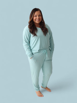 HAZY BLUE RIB WOMEN'S JOGGER DREAM SET