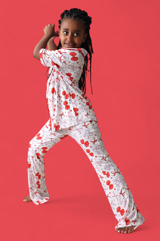 PITCH PERFECT BOWS SHORT SLEEVE DREAM GIRL'S FLARE SET