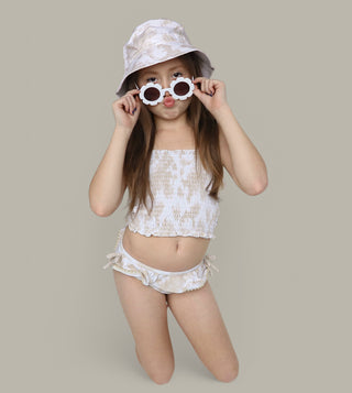 SANDY SHORES DREAM SMOCKED TWO PIECE SWIM SUIT