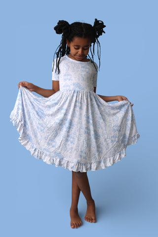BLUEBELL EASTER TOILE DREAM RUFFLE DRESS