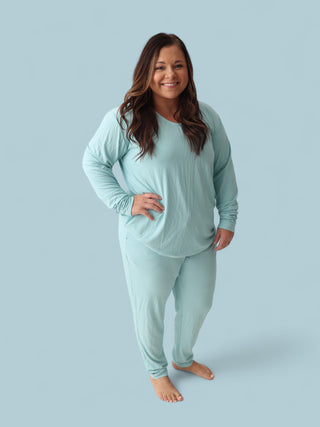 HAZY BLUE RIB WOMEN'S JOGGER DREAM SET