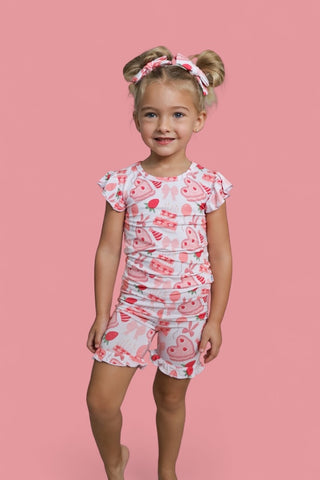 BERRY SWEET BIRTHDAY DREAM RUFFLE SHORT SET