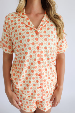 PEACH PERFECT BOWS WOMEN’S DREAM SHORT SET