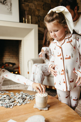 COZY CHALET DREAM GIRL'S FLARE SET