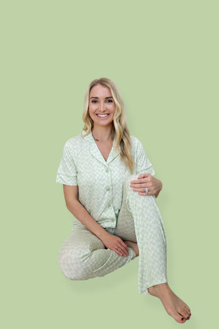 SAGE WAVY CHECKERS WOMEN'S RELAXED FLARE DREAM SET