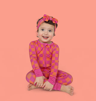 NEON DREAMS CHECKERS DREAM ROMPER