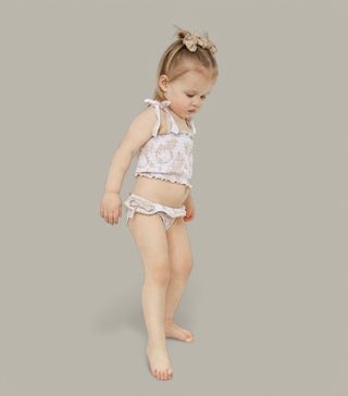 SANDY SHORES DREAM SMOCKED TWO PIECE SWIM SUIT