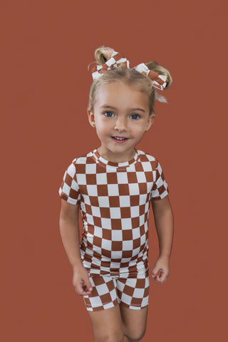 COPPER CHECKERS DREAM SHORT SET