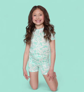 SEAFOAM TIE DYE DREAM SHORT SET