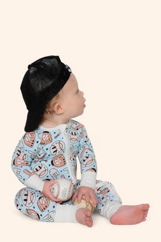 BASEBALL SMILEY DREAM ROMPER