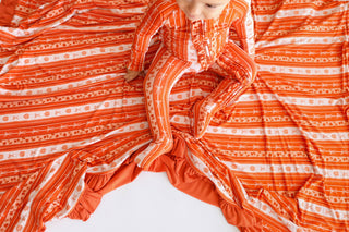 PUMPKIN PATCH BOWS DREAM RUFFLE BLANKET