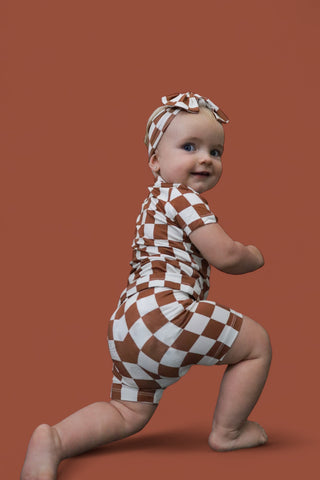 COPPER CHECKERS DREAM SHORT SET