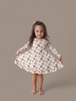 DECK THE HALLS DREAM RUFFLE DRESS