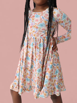 FLOWER FIELDS DREAM RUFFLE DRESS