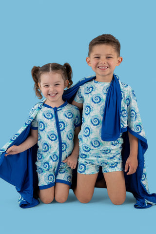 OCEAN WAVES TIE DYE DREAM BLANKET