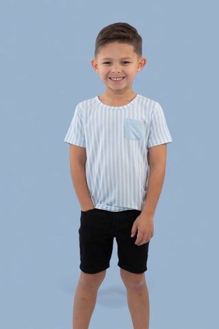 SEASIDE STRIPE DREAM POCKET TEE