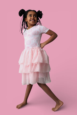 BLUSH BUNNY TOILE DREAM TUTU DRESS
