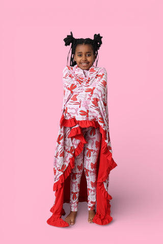 BE MINE BOWS DREAM RUFFLE BLANKET