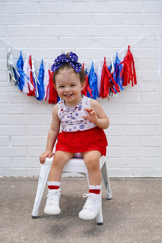 LITTLE MISS USA DREAM TUTU BODYSUIT DRESS