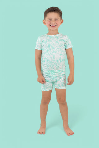 SEAFOAM TIE DYE DREAM SHORT SET
