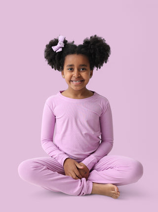 FOREVER LILAC RIB DREAM BOW HAIR CLIPS