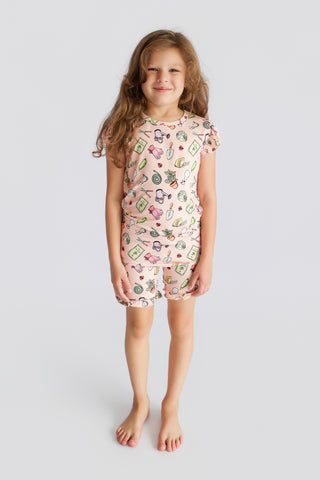 IN THE GARDEN DREAM RUFFLE SHORT SET