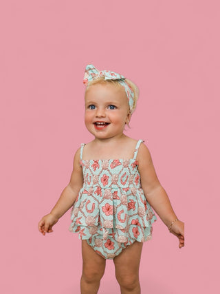 COASTAL COWGIRL DREAM SMOCKED TIERED BODYSUIT DRESS