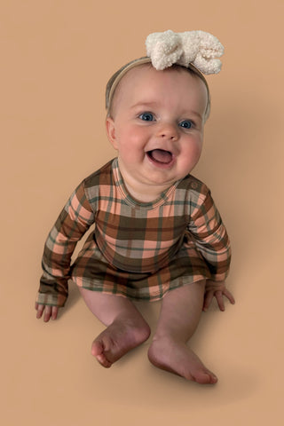 HARVEST TARTAN DREAM BODYSUIT DRESS