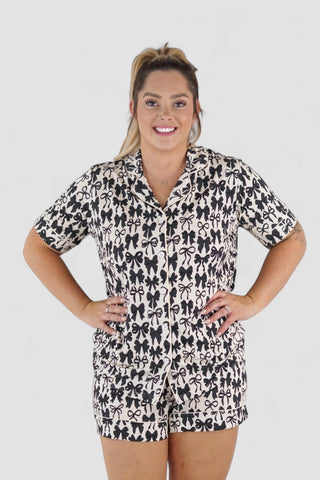 NEUTRAL BOWS SHORT SLEEVE WOMEN’S DREAM SHORT SET