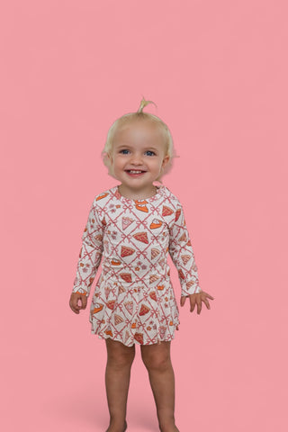 SLICE OF FALL LONG SLEEVE DREAM BODYSUIT DRESS