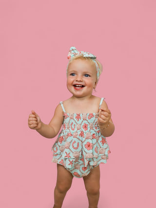 COASTAL COWGIRL DREAM SMOCKED TIERED BODYSUIT DRESS