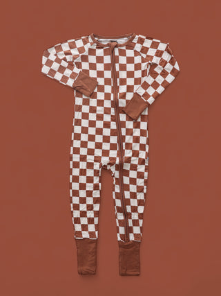 COPPER CHECKERS DREAM ROMPER