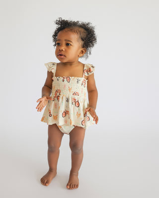 FARMYARD FRIENDS DREAM SMOCKED BABYDOLL BUMMIES SET