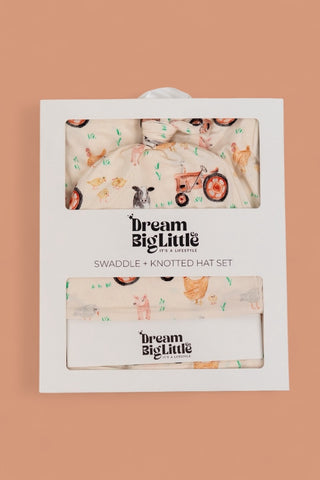 FARMYARD FRIENDS DREAM SWADDLE & BEANIE