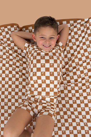 EXCLUSIVE SANDY BEACH CHECKERS DREAM SHORT SET