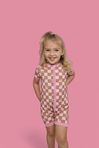 EXCLUSIVE SUNSET BEACH CHECKERS DREAM SHORTIE