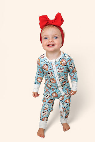 BASEBALL SMILEY DREAM ROMPER