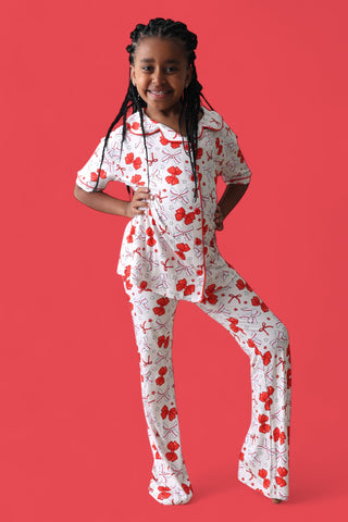 PITCH PERFECT BOWS SHORT SLEEVE DREAM GIRL'S FLARE SET