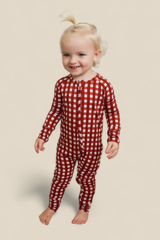 PEPPERMINT PLAID DREAM ROMPER