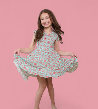 COASTAL COWGIRL CAP SLEEVE DREAM RUFFLE DRESS